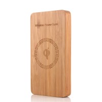 2020 Hot Sale High Quality Wooden Bamboo Powerbank 6000mAh Wireless Powerbank