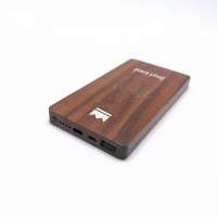 2020 Trending Nature Wooden  10000mAh Powerbank with wireless Charger CE ROSH Type C  for smart phone