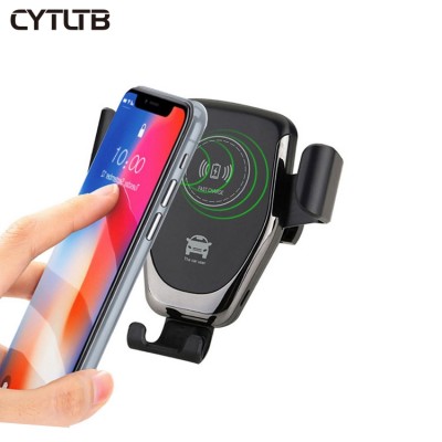 7.5W 10W Fast Charging Cell Phone Holder Car Wireless Charger, Custom Mount Multi Qi Station Car Wireless Charger For iPhone